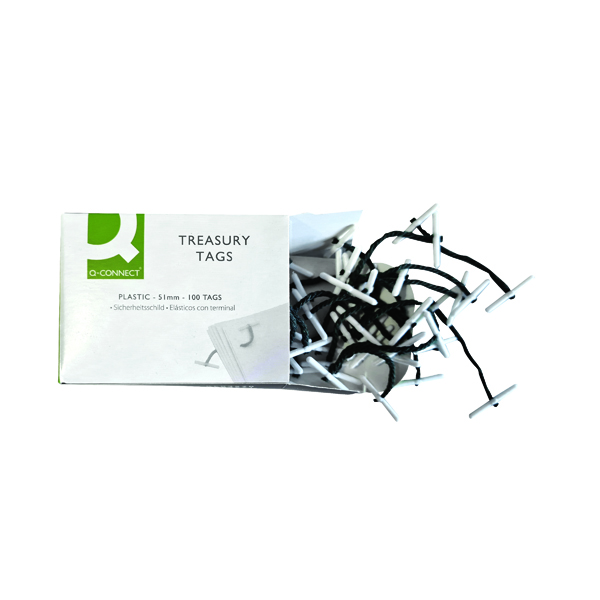 Q-Connect+Plastic+Treasury+Tag+51mm+%28Pack+of+100%29+KF04571