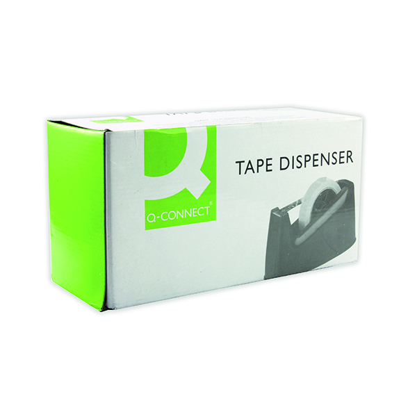 Q-Connect+Tape+Dispenser+Large+Black+%28Suitable+for+tape+upto+25mm+wide+and+33%2F66m+long%29+MPTDPKPBLK