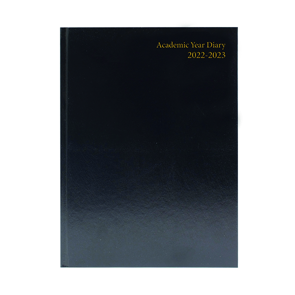 Academic Diary Day Per Page A4 Black 2022-2023 KF1A4ABK22