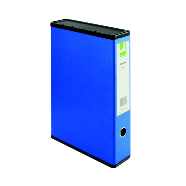 Q-Connect+75mm+Box+File+Foolscap+Blue+%28Pack+of+5%29+31813KIN0