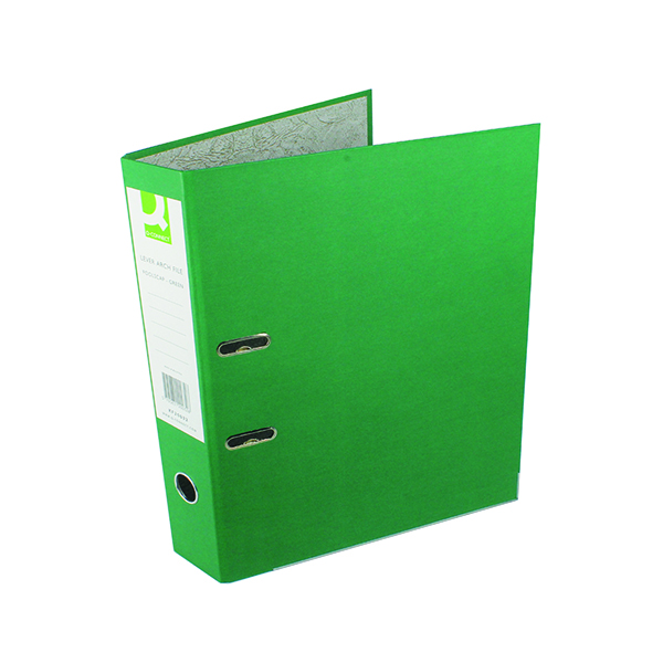 Q-Connect+Lever+Arch+File+Paperbacked+Foolscap+Green+%28Pack+of+10%29+KF20032