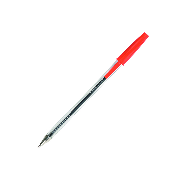 Q-Connect+Ballpoint+Pen+Medium+Red+%28Pack+of+50%29+KF26041