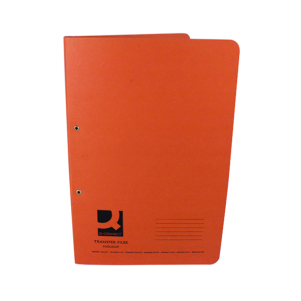 Q-Connect Transfer File 35mm Capacity Foolscap Orange (Pack of 25) KF26059