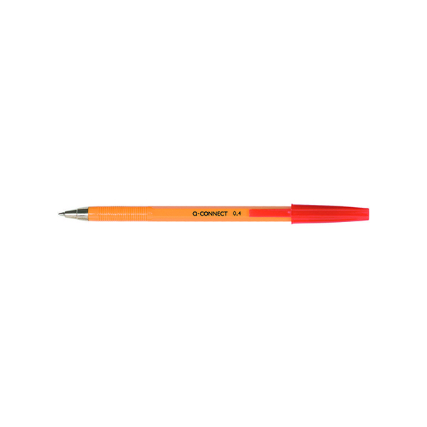 Q-Connect+Ballpoint+Pen+Fine+Red+%28Pack+of+20%29+KF34048