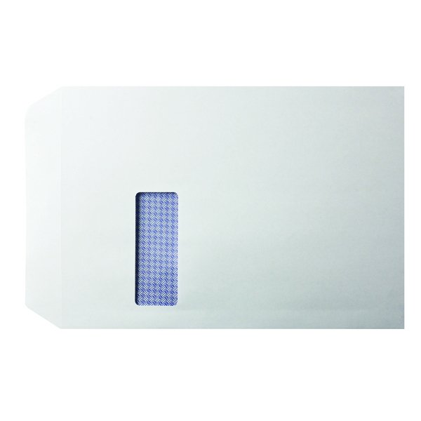 Q-Connect+C4+Envelopes+Window+Self+Seal+100gsm+White+%28Pack+of+250%29+KF3535