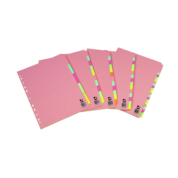 Q-Connect+10-Part+Extra+Wide+Subject+Divider+A4+KF76982