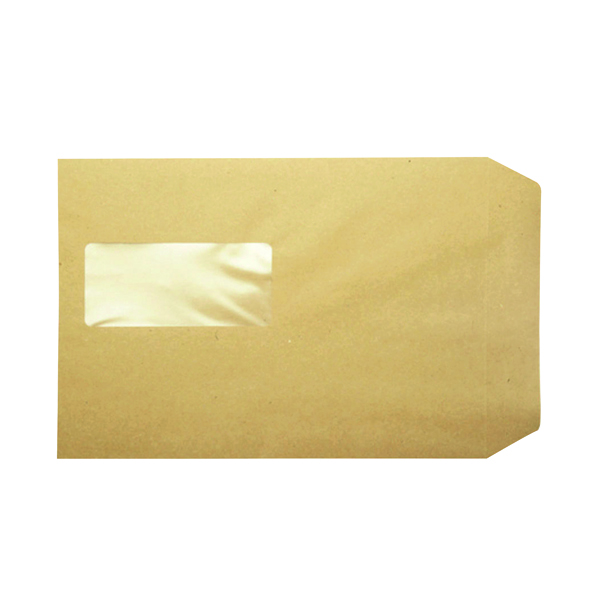 Q-Connect+C5+Envelopes+Window+Pocket+Peel+and+Seal+115gsm+Manilla+%28Pack+of+500%29+KF97370