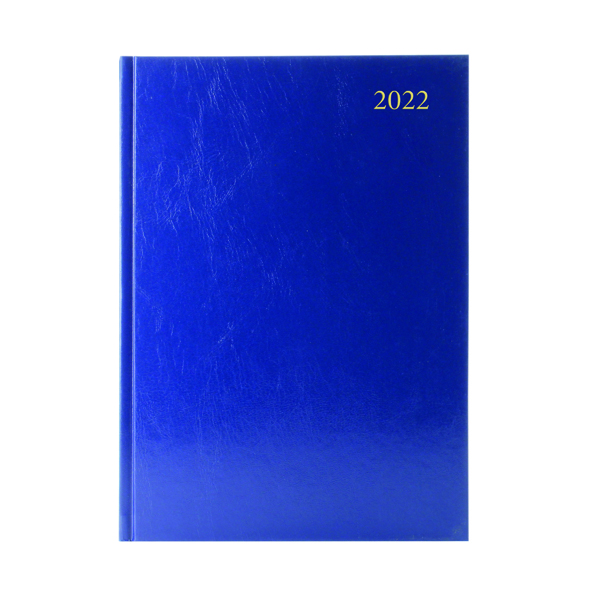 Desk Diary Day Per Page Appointments A5 Blue 2022 