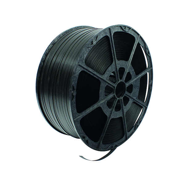 Polypropylene Strapping 12mmx2000m Black (Strapping for security packages) 82129003