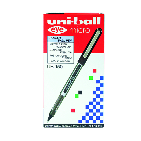 Uni-Ball+UB-150+Eye+Rollerball+Pen+Fine+Black+%28Pack+of+12%29+9000500