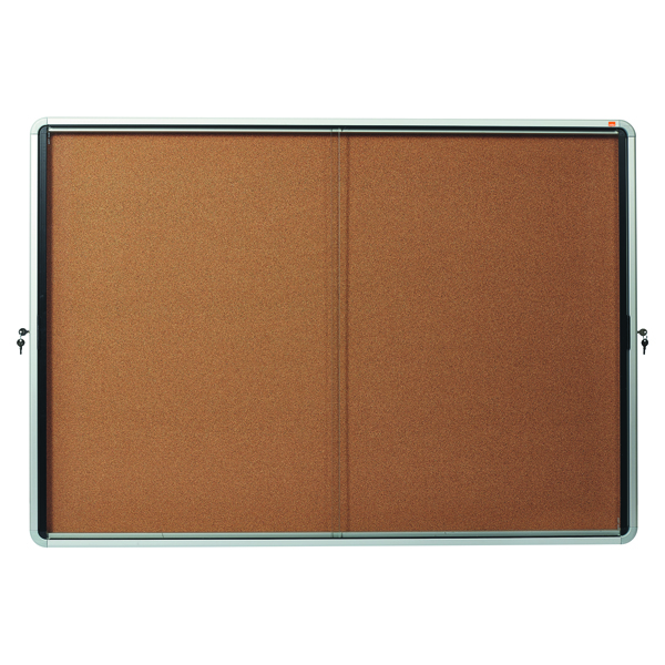 Nobo Internal Glazed Case Cork Sliding Door 18 x A4 1902575