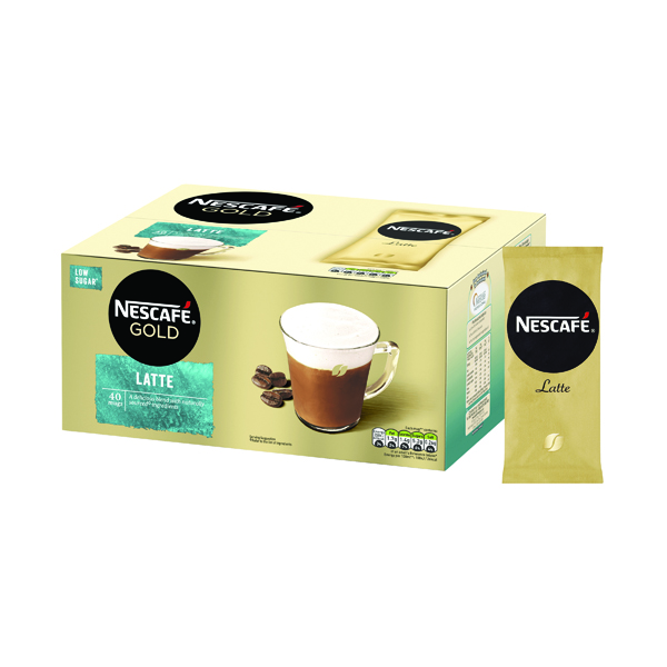 Nescafe Gold Latte Instant Coffee Sachets (Pack of 40) 12405013