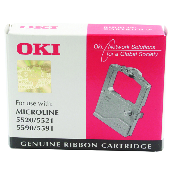 Oki+Black+Fabric+Ribbon+For+Microline+5500+01126301