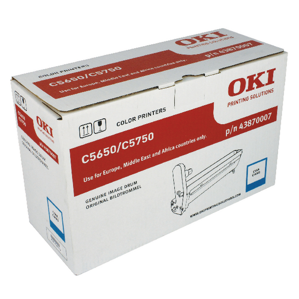 Oki+C5650%2FC5750+Cyan+Image+Drum+43870007