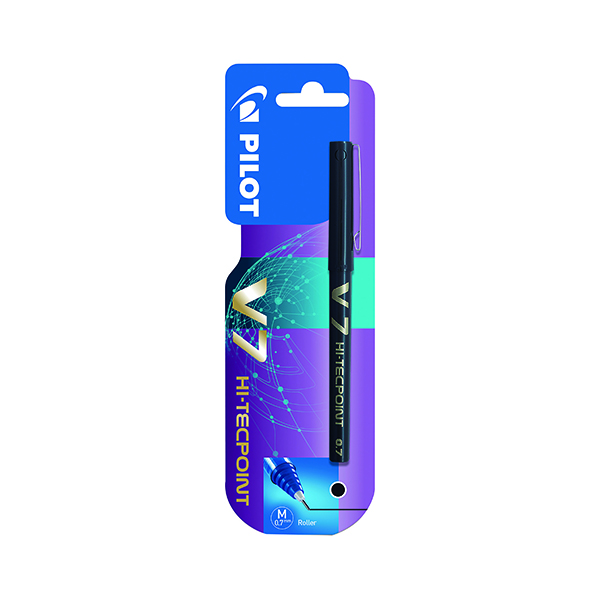 Pilot+V7+Hi-Tecpoint+Rollerball+Pen+Black+%28Pack+of+12%29+101101201