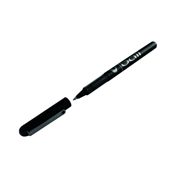 Pilot+V-Ball+Rollerball+Pen+Needle+Fine+Black+%28Pack+of+12%29+BLVB5-01
