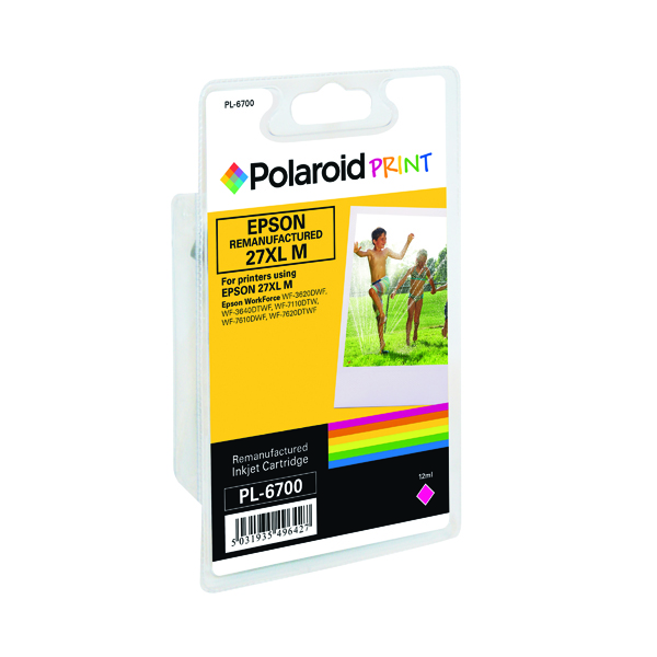 Polaroid+Epson+27XL+Remanufactured+Inkjet+Cartridge+Magenta+T271340-COMP+PL