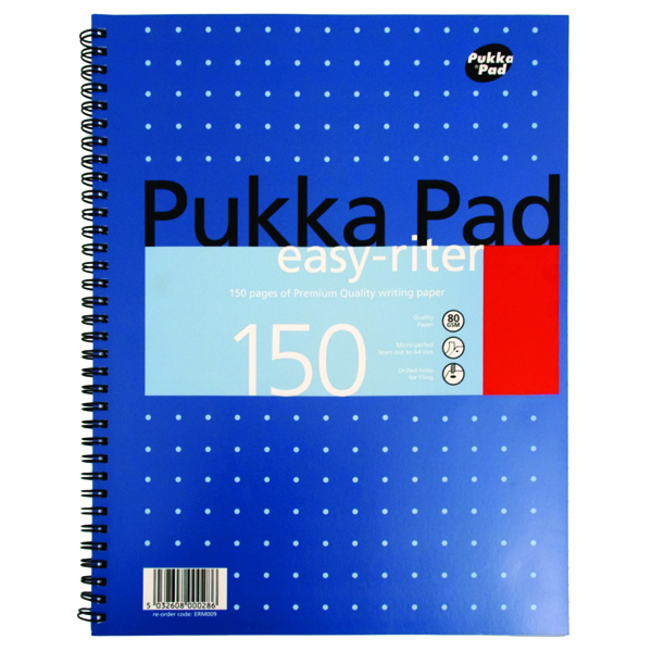 Pukka+Pad+Ruled+Metallic+Wirebound+Easy-Riter+Notepad+150+Pages+A4+%28Pack+of+3%29+ERM009