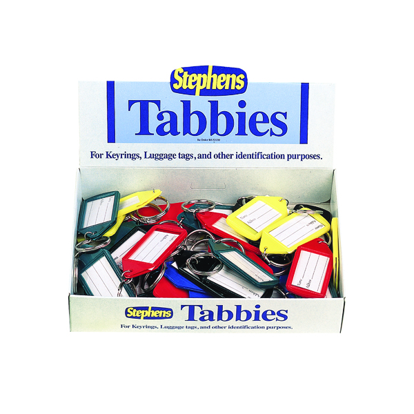 Stephens Assorted Tabbies Keyrings Display (Pack of 50) RS521211