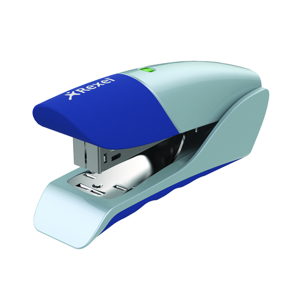 Rexel+Gazelle+Half+Strip+Stapler+Silver%2FBlue+2100011