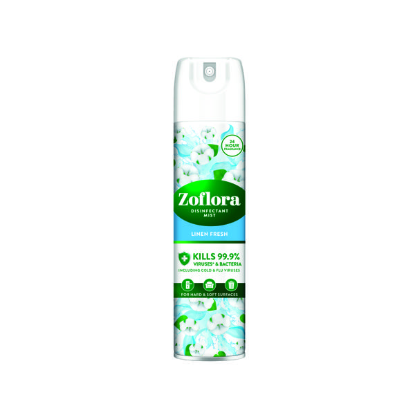Zoflora Disinfectant Mist Aerosol Linen 300ml (Pack of 6) RY21416