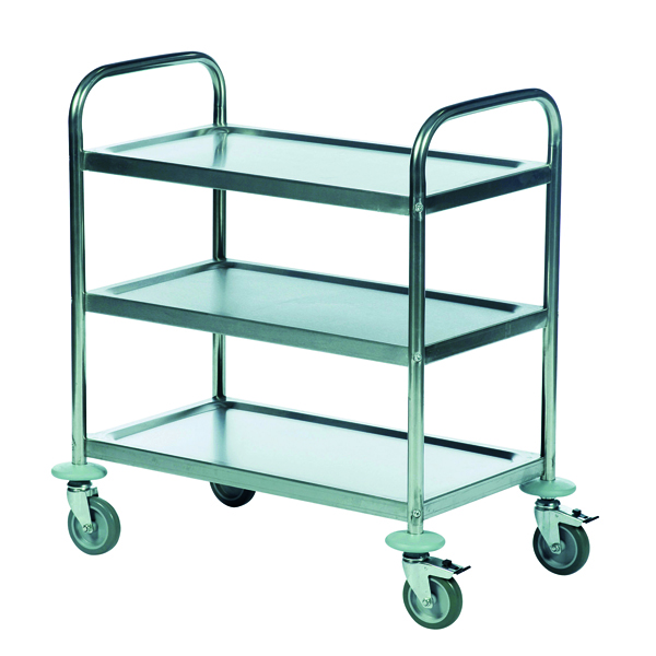 Economy Stainless Steel 3-Shelf Trolley 375609