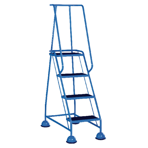 Light Blue 4 Tread Step Ladder (Load capacity: 125kg) 385138