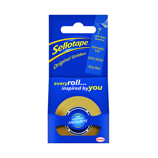 Sellotape+Original+Golden+Tape+18mmx25m+%28Pack+of+8%29+1569069
