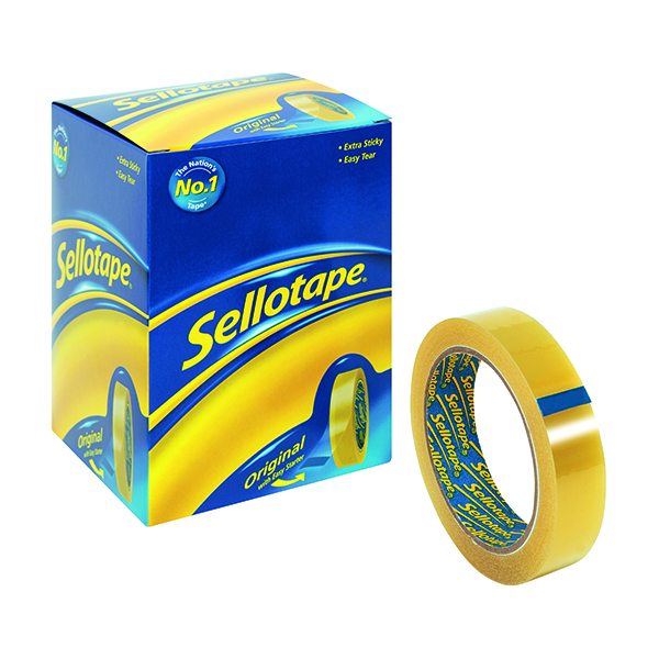 Sellotape+Original+Golden+Tape+24mmx50m+%28Pack+of+6%29+1443266