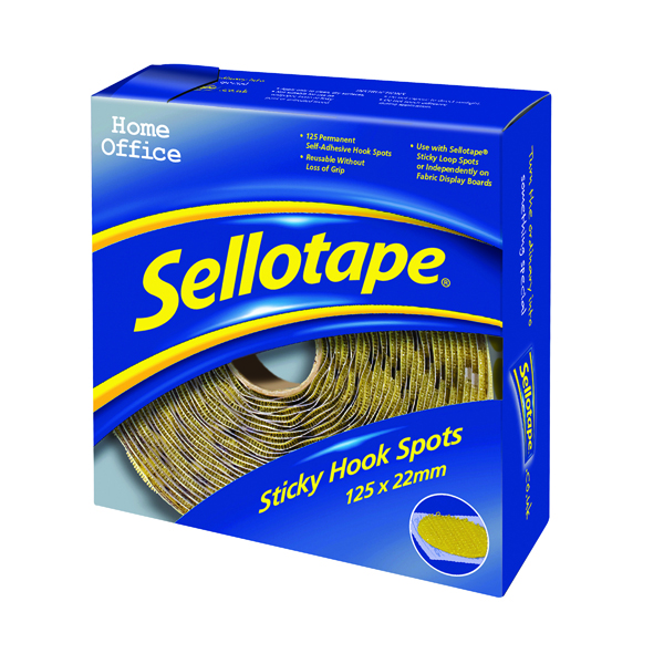 Sellotape Sticky Hook Spots (Pack of 125) 1445185