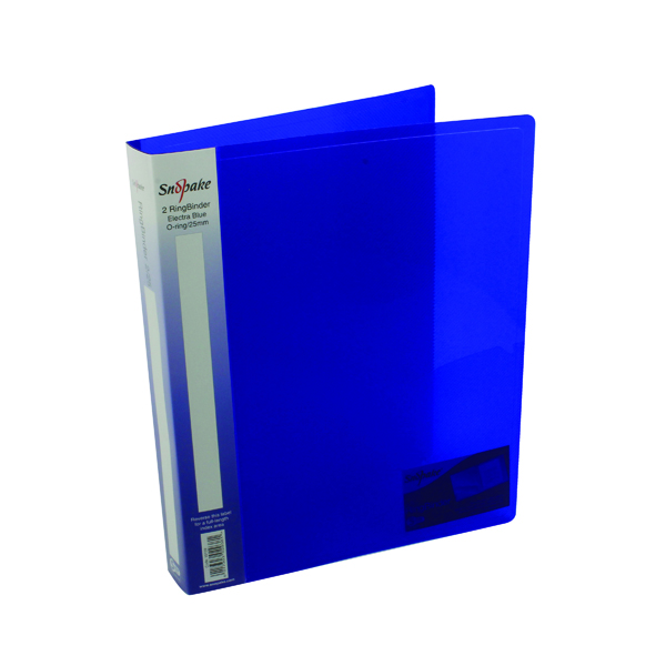 Snopake+2+Ring+Binder+25mm+A4+Electra+Blue+%28Pack+of+10%29+10159