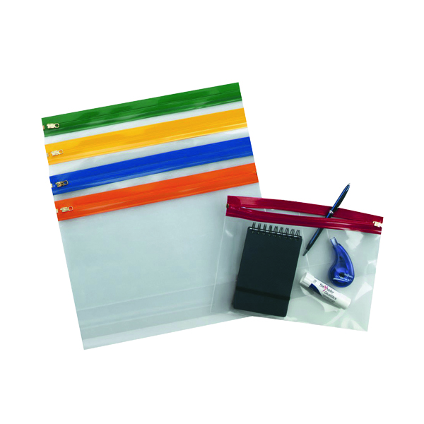 Snopake+Zippa-Bag+S+Classic+A4+Assorted+%28Pack+of+25%29+12796