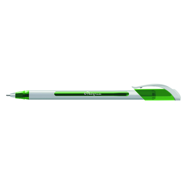 Platignum+S-Tixx+Ballpoint+Pen+Green+%2812+Pack%29+50515
