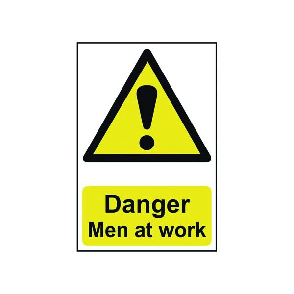 Spectrum Industrial Danger Men At Work S/A PVC Sign 400x600mm 4104