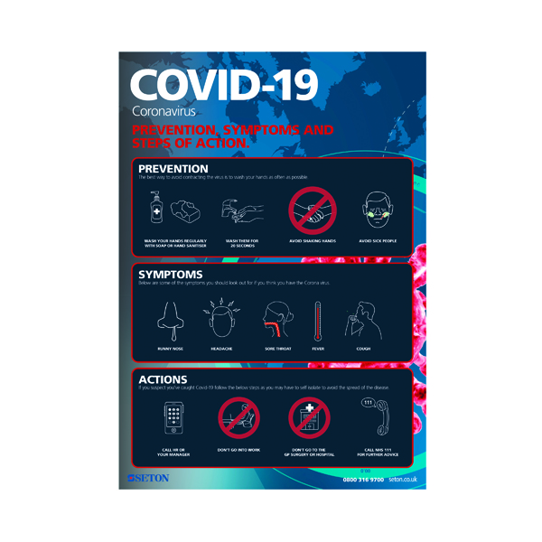 Covid-19 Prevention Symptoms S/A Vinyl A3 FA063A3SAV