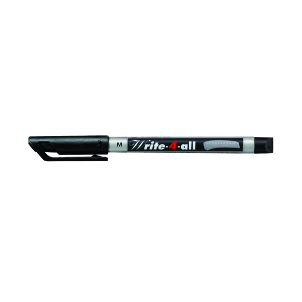 Stabilo+Write-4-All+Permanent+Marker+Medium+Black+%28Pack+of+10%29+146%2F46