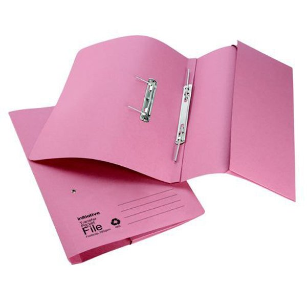 Initiative+Transfer+Spring+File+With+Pocket+Foolscap+285gsm+Pink