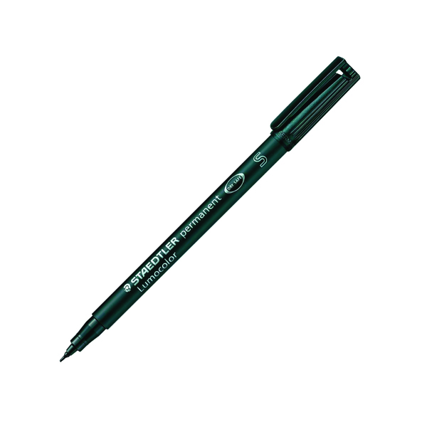 Staedtler Lumocolour Pen Permanent Superfine Black (Pack of 10) 313-9