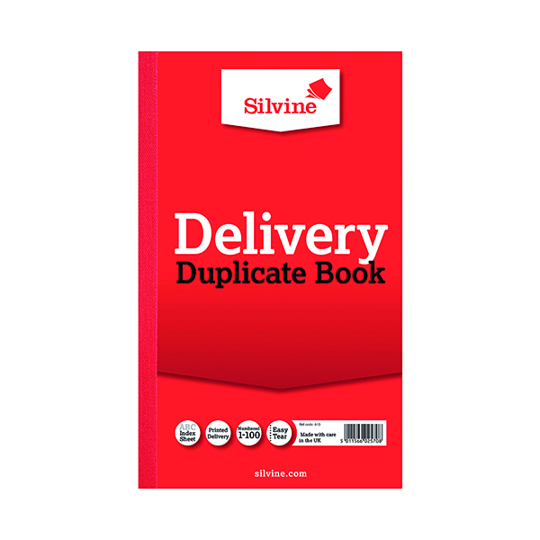 Silvine+Duplicate+Delivery+Book+210x127mm+%28Pack+of+6%29+613-T