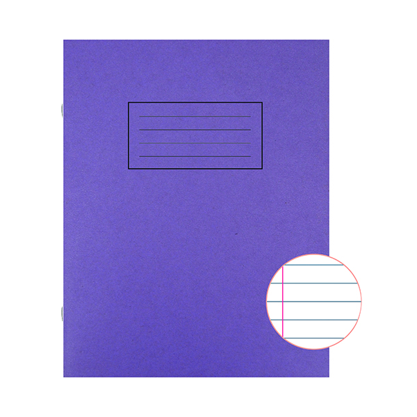Silvine+Exercise+Book+Ruled+229x178mm+Purple+%28Pack+of+10%29+EX100