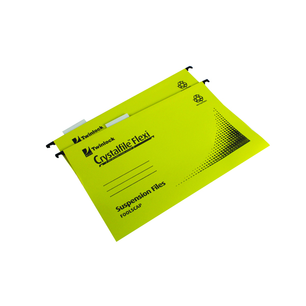 Rexel+Crystalfile+Flexi+Standard+Foolscap+Yellow+%28Pack+of+50%29+3000043
