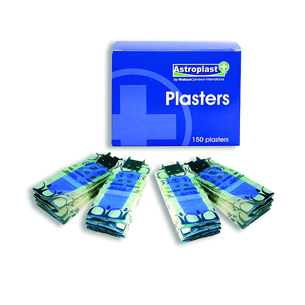 Wallace Cameron Blue Detectable Pilferproof Plasters (Pack of 150) 1206008