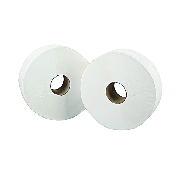 Mini+Jumbo+White+2-Ply+Toilet+Roll+150+Metres+%28Pack+of+12%29+J26150