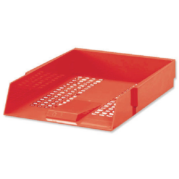 Red A4 Contract Letter Tray (Plastic Construction and Mesh Design) WX10055A