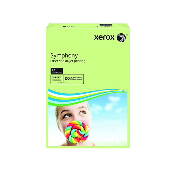 Xerox+Symphony+Pastel+Tints+Green+Ream+A4+Paper+80gsm+003R93965+%28Pack+of+500%29
